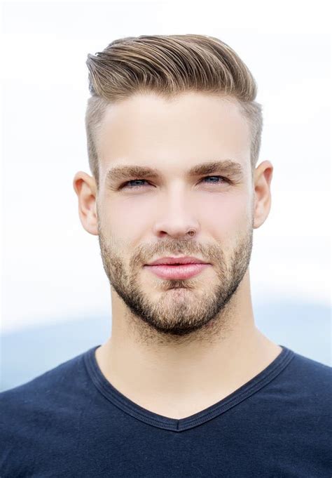 Upset Man. Product Presentation, Handsome Man With Beard And Stylish ...