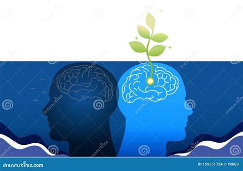Growth Mindset Skills Icon Growing Plant from the Brain Stock Vector ...