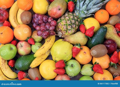 Variety of Fruits Background Stock Photo - Image of control, diabetes: 86117382