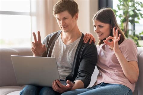 Premium Photo | Front view of couple communicating