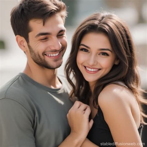 Adorable Couple Smiling at Each Other | Stable Diffusion Online