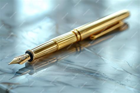 Premium Photo | Elegant fountain pen on luxurious marble surface Ideal ...