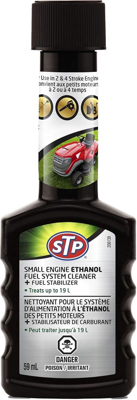 STP 19009 Small Engine Ethanol Fuel System Cleaner + Fuel Stabilizer, Green, 59 ml, Fuel ...