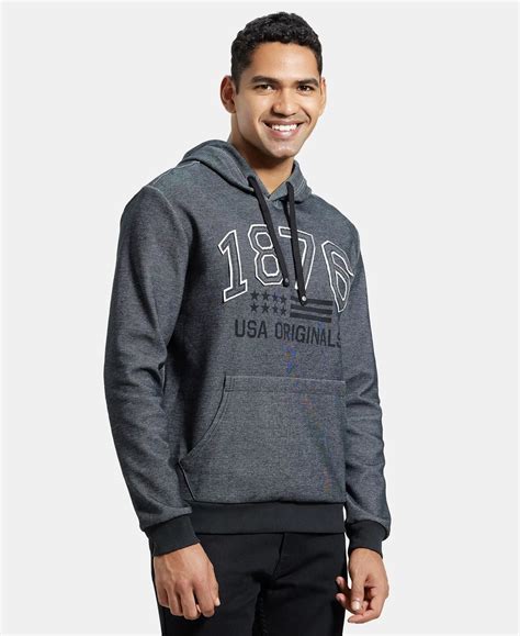 Buy Super Combed Cotton Rich Hoodie Sweatshirt with Ribbed Cuffs ...