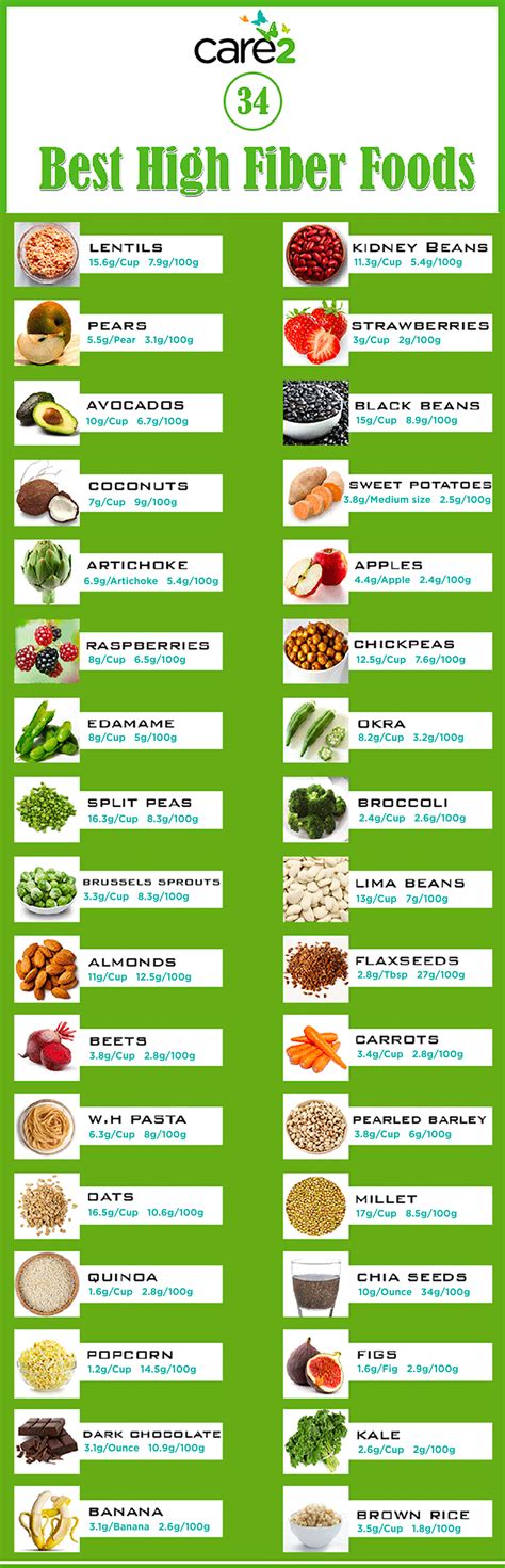 [Infographic] 34 Delicious High-Fiber Foods to Eat Daily - Holistic Health Wire