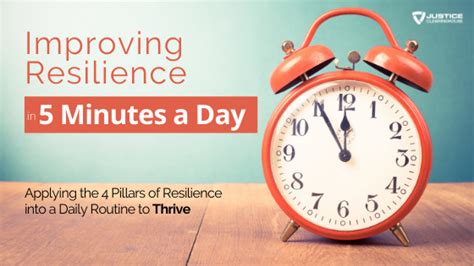 Improving Resilience in Five Minutes a Day: Applying the 4 Pillars of ...