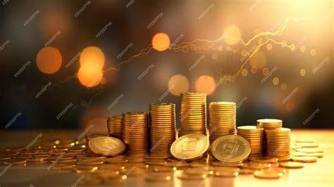 Premium AI Image | Financial Growth Chart with Coins