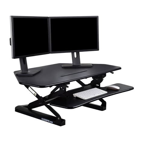 Flexispot Adjustable Corner Standing Desk Riser Black