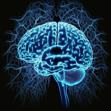 Premium Photo | Human brain xray isolated in black background ...