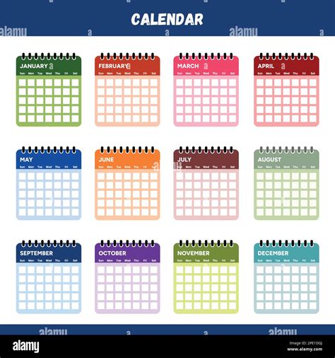 Year Calendar design Stock Vector Image & Art - Alamy