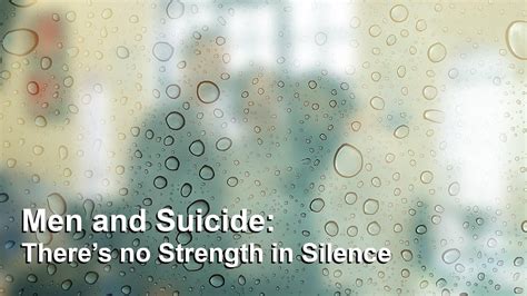 Men and Suicide there's no strength in silence - Common Unity