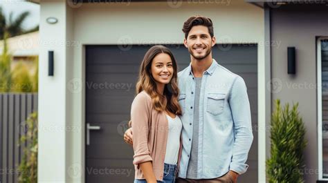 Happy young couple Happy young couple bonding to each other and smiling ...