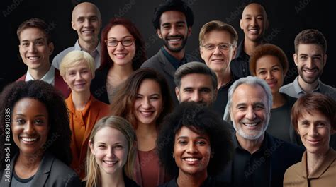 Group of diverse people smiling. Concept of Unity in Diversity, Joy of ...