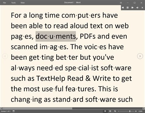 New reading aloud features in MS Word - Better Living Through Technology